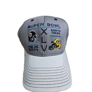 Super Bowl XLV 2011 Pittsburgh Steelers vs Packers Football Hat Collectible New